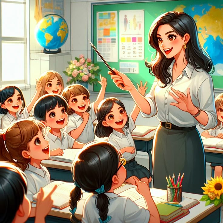 Учитель с учениками